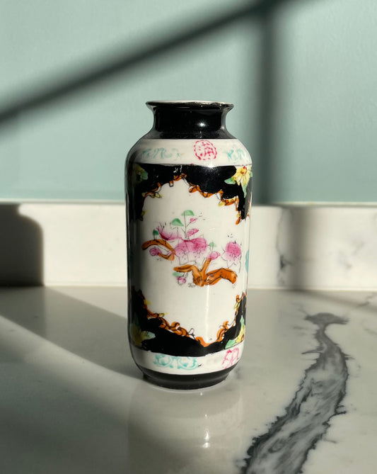 Vintage Handpainted Porcelain Chinese Miniature Vase