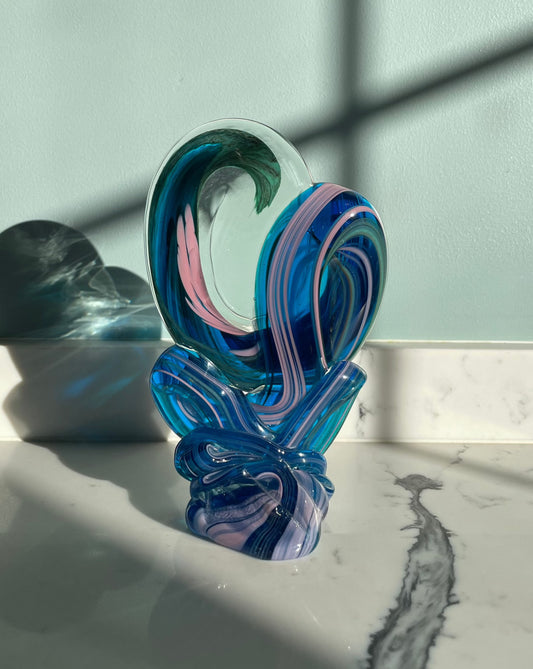 Decorative Glass Sculpture Bookend