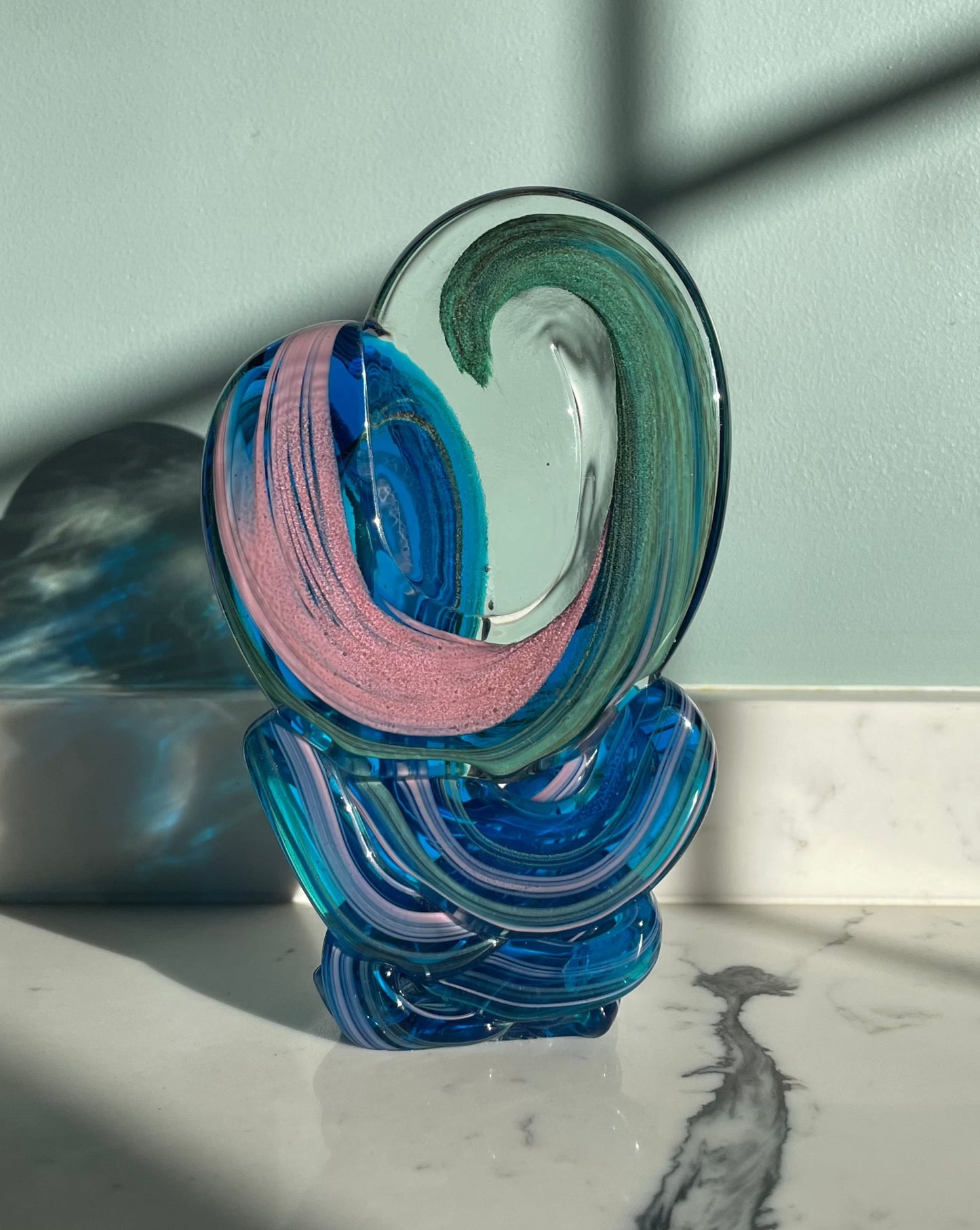 Decorative Glass Sculpture Bookend